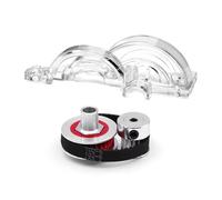RC Pièces Voiture Compatible avec Tamiya pour TT-02 1/10 RC Pièces De Mise À Niveau Voiture Couvercle D'engrenage Anti-poussière 16T 32T Engrenages D'entraînement par Courroie Faible Bruit(Red)