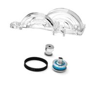 RC Pièces Voiture Compatible avec Tamiya pour TT-02 pour TT02 1/10 RC Voiture Pièces Upgrade Couverture Engrenage Plastique Transmission Courroie 16T 32T Engrenages Bas Bruit(Blue)