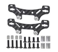 RC Pièces Voiture Compatible avec Tamiya pour TT-02 TT-02D TT-02R 1/10 RC, Pièces De Mise À Niveau Voiture, Modification Rechange, 2 en Fiber Carbone, Support D'amortisseur