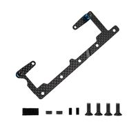 RC Pièces Voiture Compatible avec Tamiya pour TT-02 Version Courte 1/10 RC, Pièces De Voiture en Fiber De Carbone, Support De Montage De Batterie Avant, Équilibre Amélioré