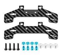 RC Pièces Voiture Compatible avec Tamiya pour TT02 1/10 RC Pièces De Mise À Niveau pour Voiture RC Supports De Tours De Amortisseur Avant Arrière Motif Fibre De Carbone