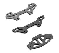 RC Pièces Voiture Compatible avec Tamiya pour TT02 pour TT-02 1/10 RC, Pièces De Voiture en Fiber Carbone, Plaque Tour Choc, Support Pare-Chocs Avant Et Arrière