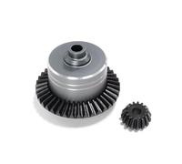 RC Pièces Voiture Compatible avec Tamiya pour TT02 pour TT02B XV02 1/10 Pièces Upgrade Voiture RC Boîtier Différentiel Métal RS avec Pignon Principal Acier Engrenage Droit(Silver)