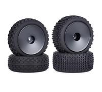 RC Pièces Voiture Compatible avec Tamiya pour Xray Xb2 pour Serpent pour Tekno Eb410 1/10 RC, Pièces De Voiture 2WD, Pneus De Roues Tout-Terrain Avant Et Arrière, Hexagonaux De 12mm