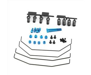 RC Pièces Voiture Compatible avec Tamiya TD4 1/10 RC, Pièces De Mise À Niveau De Voiture, Ensemble Complet De Barres Stabilisatrices Anti-roulis Avant Et Arrière, Suspension Renforcée 22037 AS96