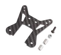 RC Pièces Voiture Compatible avec Tamiya The Bigwig 2017 1/10 RC, Pièces De Mise À Niveau De Voiture, Motif en Fiber De Carbone, Tour D'amortisseur Arrière, Support D'amortisseur