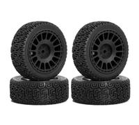 RC Pièces Voiture Compatible avec Tamiya XV01 XV02 pour TT01 pour TT02 1/10 RC Pièces De Mise À Niveau Voiture 4 68mm Matériau Spécial Haute Adhérence pour Pneus Rallye pour Ensemble Course(Black)