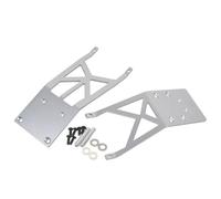 RC Pièces Voiture Compatible avec Traxxas 2WD pour Slash pour VXL 5837 1/10 RC, Pièces De Mise À Niveau De Voiture Plaque De Protection Avant Et Arrière en Alliage D'aluminium(Silver)