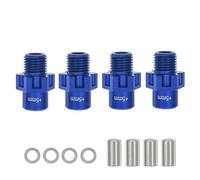 RC Pièces Voiture Compatible avec Traxxas JATO 4X4 pour VXL 9086 1/8 RC Voiture Pièces Upgrade Moyeux De Roue 17 Mm en Alliage D’Aluminium 7075 Élargissement +5 Mm(Blue)