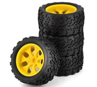 RC Pièces Voiture Compatible avec Traxxas pour Arrma pour Redcat pour HSP pour Tamiya 1/10 RC 4 Pièces 118MM pour Monster Truck pour Buggy Pneu Pneu Roue 12Mm Hex
