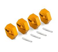 RC Pièces Voiture Compatible avec Traxxas pour E-revo pour Slash pour Summit 7154 1/16 RC, Pièces De Voiture, Adaptateur Hexagonal Roue 12mm, Coupleur Moyeu D'entraînement(Yellow)