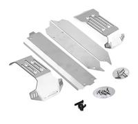 RC Pièces Voiture Compatible avec Traxxas pour MAXX V2 0 pour WIDEMAXX 1/10 RC Monster Truck Pièces De Protection Plaque Avant Et Arrière en Acier Inoxydable 89086