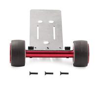 RC Pièces Voiture Compatible avec TRAXXAS pour Mini pour MAXX Monster Truck 107154 1 RC, Pièces De Mise À Niveau De Voiture, Têtes en Acier Inoxydable pour Roue Supérieure(Red)