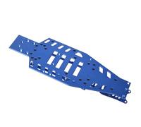 RC Pièces Voiture Compatible avec Traxxas pour Rustler pour VXL pour Bandit pour VXL 2WD 1/10 RC Car Parts Kit De Châssis Inférieur Supérieur en Alliage D'aluminium(Blue)