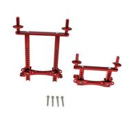 RC Pièces Voiture Compatible avec Traxxas pour TRX-4 pour Defender 1/10 RC Crawler Pièces Upgrade Supports De Carrosserie Avant Et Arrière en Aluminium Usiné CNC avec Colonnes(Red)