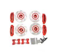 RC Pièces Voiture Compatible avec Traxxas pour TRX4 pour Defender 1/10 RC Crawlers, Accessoires, Pièces De Mise À Niveau, Disques Frein en Alliage, Étriers 4(Red)