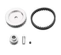 RC Pièces Voiture Compatible avec Traxxas pour TRX4 pour TRX6 1/10 RC Voiture Pièces Upgrade Bricolage 1 Jeu De Pignons Métalliques 12T 30T pour Transmission À Courroie(Silver)