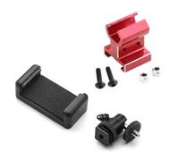 RC Pièces Voiture Compatible avec Traxxas pour TRX4 pour TRX6 pour E-revo pour Slash pour Rustler pour E-maxx RC Pièces De Mise À Niveau Voiture Support Téléphone TQi en Métal(Red)