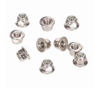 RC Pièces Voiture Compatible avec Traxxas pour TRX4 pour TRX6 pour SCX10 90046 2.0#8347 1/10 Pièces De Mise À Niveau Voiture RC 10 M4 4mm Écrous Blocage Roue(Silver)