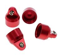 RC Pièces Voiture Compatible avec TRAXXAS pour X-MAXX 1/5 RC Voiture Pièces Upgrade Couvercle De Bouchon D'amortisseur Métallique 4pcs(Red)