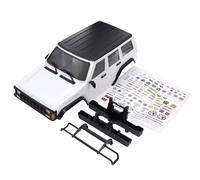 RC Pièces Voiture Compatible avec TRX4M pour Bronco pour Defender 1/18 RC Voiture Pièces Upgrade Kit Carrosserie Toit Rigide Empattement 6,10 Po avec Pare-Chocs Avant Et Arrière(Black)