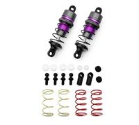 RC Pièces Voiture Compatible avec TT01 M05 M06 1/10 RC Échelle Pièces Amélioration Voiture Télécommandée Métal Amortisseurs Hydrauliques 1Paire 63mm(Purple)