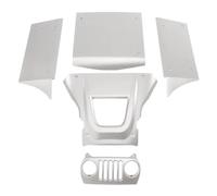 RC Pièces Voiture Compatible avec Vanquish H10 Optic Sparco Yokohama 1/10 RC, Pièces De Mise À Niveau sur Chenilles Kit De Panneaux De Plaque De Carrosserie en Aluminium,(Silver)