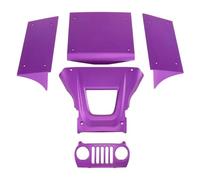 RC Pièces Voiture Compatible avec Vanquish H10 Optic Sparco Yokohama 1/10 RC, Pièces De Mise À Niveau sur Chenilles Kit De Panneaux De Plaque De Carrosserie en Aluminium,(Purple)