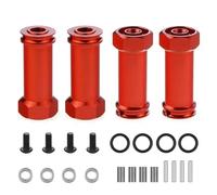 RC Pièces Voiture Compatible avec WLtoys 12428 12423 1/12 RC Voiture Pièces Upgrade Adaptateurs De Moyeu Hexagone 12mm Aluminium Long Prolongateur 29mm(Red)