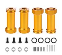 RC Pièces Voiture Compatible avec WLtoys 12428 12423 1/12 RC Voiture Pièces Upgrade Adaptateurs De Moyeu Hexagone 12mm Aluminium Long Prolongateur 29mm(Yellow)