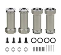 RC Pièces Voiture Compatible avec WLtoys 12428 12423 1/12 RC Voiture Pièces Upgrade Adaptateurs De Moyeu Hexagone 12mm Aluminium Long Prolongateur 29mm(Gray)