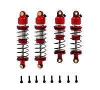 RC Pièces Voiture Compatible avec Wltoys 244016 pour LOSI Micro-B 1/24 RC Voiture Pièces Upgrade Métal Amortisseur À Huile Avant Et Arrière Amortisseur(Red)