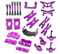 RC Pièces Voiture Compatible avec WLtoys 244016 pour Losi Micro B 1/24 RC Voiture Pièces Upgrade Rotules De Direction, Moyeux en C, Bras De Suspension Et Cloison Avant(Purple)