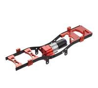 RC Pièces Voiture Compatible avec WPL C14 C24 1/16 RC Voiture Pièces Upgrade Métal Corps Châssis Cadre Kit Empattement Assembler Coque Cadre(Red)