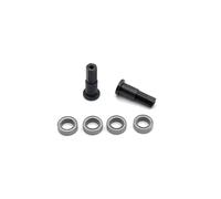 RC Pièces Voiture Compatible avec WPL D12 1/10 RC, Pièces De Mise À Niveau De Voiture, Accessoires De Remplacement, Roulement De Coupelle D'essieu Avant en Métal 6.3x9.5x3.17mm(Black)