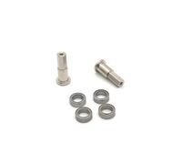 RC Pièces Voiture Compatible avec WPL D12 1/10 RC, Pièces De Mise À Niveau De Voiture, Accessoires De Remplacement, Roulement De Coupelle D'essieu Avant en Métal 6.3x9.5x3.17mm(Silver)