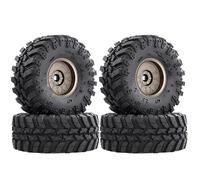 Rc Pneus Compatible avec Axial pour Capra pour Wraith pour Traxxas pour TRX4 Gen8 pour Everest Pneus Mud Slingers 2.2 ; Jantes Beadlock 2.2 ; Hexagones De 12 Mm(Yellow)