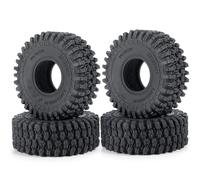 Rc Pneus Compatible avec Axial SCX24 pour Deadbolt pour Gladiator TRX-4M 1/18 1/24 RC Voiture 4 Pièces 64/65mm Pneus De Roue en Caoutchouc Pièces De Mise À Niveau(64x24mm)