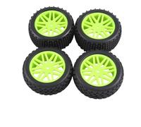 Rc Pneus Compatible avec Wltoys 144001 144010 124007 pour Tamiya 1/10 RC Voiture Tout-Terrain 4 Pièces 85Mm Pneu Roue Pneu RC Télécommande Accessoire De Voiture(Green)
