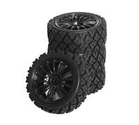 RC Pneus Composants Pour Tamiya Pour TT-01 Pour TT-02 TT01E XV01 XV02 1/10 4PCS 68 * 28mm Roues Caoutchouc Pneus Ensemble RC Accessoires Voiture Rallye Mises À Niveau Remplacement(Black)