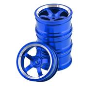RC Pneus Composants Pour Traxxas Pour HSP 94123 94122 Pour Tamiya Pour HPI Pour Kyosho Pour RedCat Pour Sakura 1/10 4 Jantes En Aluminium 52 X 26 Mm Véhicules Tout-terrain RC(Blue)