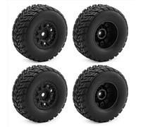 RC Pneus Roue Compatible avec ARRMA pour Mojave pour GROM 1/14 Pièces De Mise À Niveau pour Voitures Télécommandées Accessoires De Rechange WOWFU - 4 Jantes avec Pneus