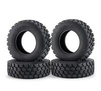 RC Pneus Roue Compatible avec Tamiya 1/14 Pièces De Mise À Niveau pour Tracteur De Remorque RC 1/2/4 Pneus Avant en Caoutchouc De 30 Mm De Large(4pcs)