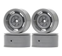 RC Pneus Roue Compatible avec Tamiya CC01 pour SCX10 TF2 D110 F350 VS4-10 1/10 Pièces De Voiture Radiocommandée pour Crawler 4 Jantes Plastiques Beadlock 1,9" 12 Mm Hexagonales(Gray)