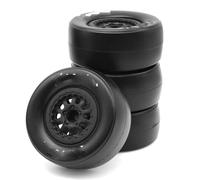 RC Pneus Roue Compatible avec Traxxas pour Slash pour Arrma pour Senton pour HuanQi 727 1/10 Pièces pour Short Course Truck RC 4 Pneus 105 Mm Jantes 12 Mm Hexagone