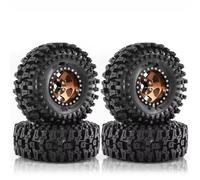 RC Pneus Roue Compatible avec Traxxas pour TRX4 D90 pour Axial pour SCX10 II III RS 1/10 RC Pièces De Voiture 120 Mm Métal 1,9" Beadlock Jante Pneu en Caoutchouc