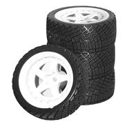 RC Pneus Voiture Compatible avec Tamiya pour TT01 pour TT02 XV01 XV02 TA06 1/10 RC pour Pneus De Voiture De Course sur Route pour Touring Drift Car Tire Wheel 68mm 4pcs