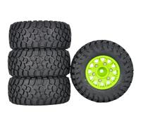 RC Pneus Voiture Compatible avec Traxxas pour Slash pour ARRMA pour Senton pour HSP Pneus Short Course Renforcés 112 Mm pour Voiture RC 1/10, Jeu De 4 Jantes Multi-hexagonales