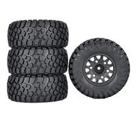 RC Pneus Voiture Compatible avec Traxxas pour Slash pour ARRMA pour Senton pour HSP Pneus Short Course Renforcés 112 Mm pour Voiture RC 1/10, Jeu De 4 Jantes Multi-hexagonales