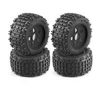 RC Pneus Voiture Compatible avec TRAXXAS pour Traîneau pour E-revo pour ARRMA pour KRATON pour Outcast 4Pc 1/8 1/10 Pneu De Camion De Voiture RC avec Roue Hexagonale